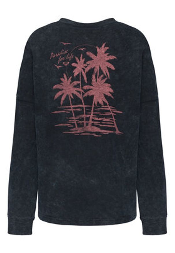 Roxy Bluzka Eastside Midweight ERJKT04381 Czarny Boxy Fit. Kolor: czarny. Materiał: syntetyk