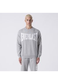 EVERLAST - Oryginalny Sweter Z Okraglym Gorsetem Grey Melange Bawelna, Poliester. Typ kołnierza: dekolt gorset. Kolor: szary. Materiał: poliester. Wzór: haft