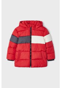 Mayoral kurtka dziecięca kolor czerwony. Typ kołnierza: kaptur. Kolor: czerwony