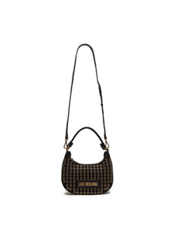 Love Moschino - LOVE MOSCHINO Torebka JC4058PP1LLH100A Czarny. Kolor: czarny. Materiał: skórzane