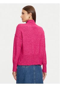 YAS Golf 26030703 Różowy Relaxed Fit. Typ kołnierza: golf. Kolor: różowy. Materiał: syntetyk #6