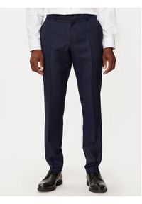 BOSS - Boss Garnitur 50528126 Granatowy Slim Fit. Kolor: niebieski. Materiał: wełna #5