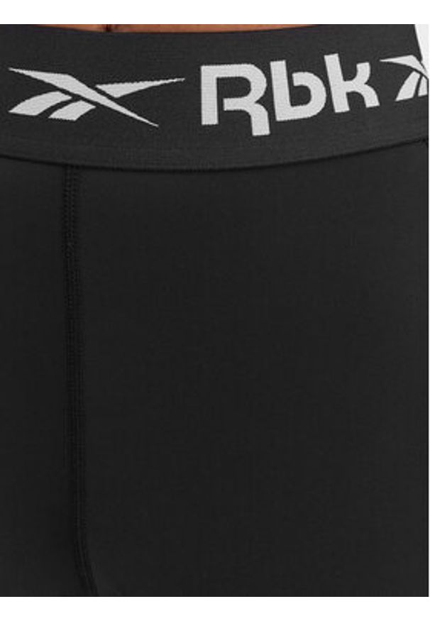 Reebok Szorty sportowe RK25607CCW Czarny Slim Fit. Kolor: czarny. Materiał: syntetyk