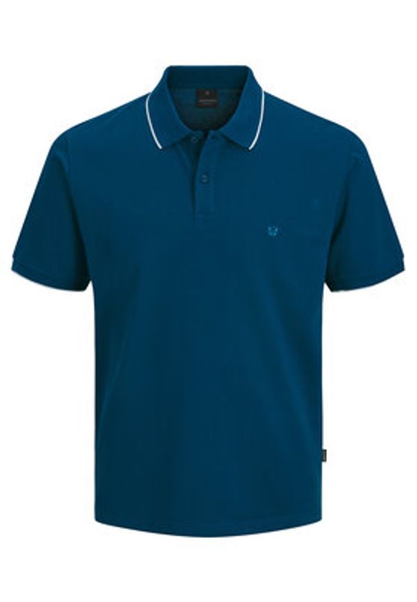 Jack & Jones Polo Blaweston 12297755 Granatowy Regular Fit. Typ kołnierza: polo. Kolor: niebieski. Materiał: bawełna