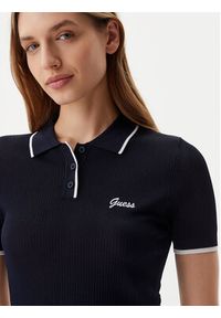Guess Polo V5GP00Z3D60 Granatowy Slim Fit. Typ kołnierza: polo. Kolor: niebieski. Materiał: wiskoza #2