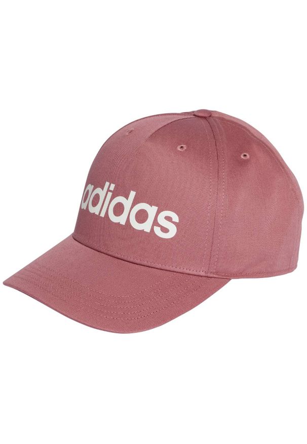 Adidas - Czapka z daszkiem adidas Daily Cap. Kolor: różowy. Materiał: materiał. Styl: sportowy, klasyczny