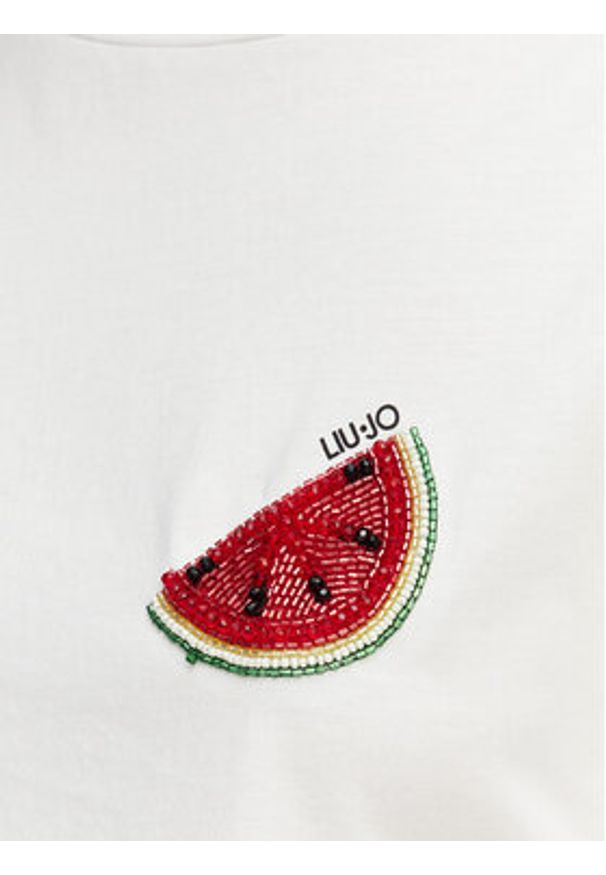 Liu Jo T-Shirt WA6414 JS923 Biały Regular Fit. Kolor: biały. Materiał: bawełna