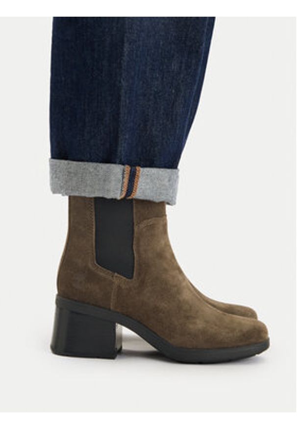 Timberland Botki Bellevaux TB0A424XA2D1 Brązowy. Kolor: brązowy. Materiał: skóra, zamsz