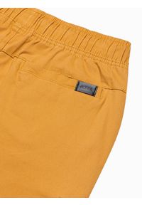 Ombre Clothing - Spodnie męskie joggery P1026 - musztardowe - XXL. Kolor: żółty. Materiał: bawełna, elastan #6