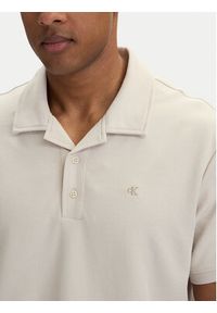 Calvin Klein Jeans Polo LV04RF205G Kremowy Regular Fit. Typ kołnierza: polo. Kolor: kremowy. Materiał: bawełna #3