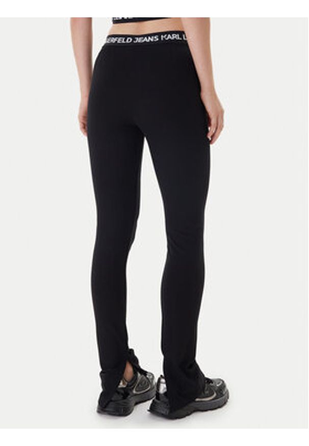 Karl Lagerfeld Jeans Spodnie materiałowe B1W10091 Czarny Regular Fit. Kolor: czarny. Materiał: wiskoza