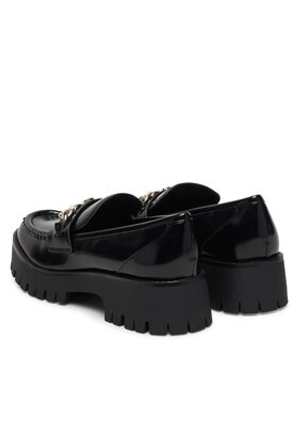 Guess Loafersy FLPALR ELE14 Czarny. Kolor: czarny. Materiał: skóra
