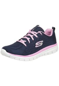 skechers - Buty sportowe Sneakersy damskie, Graceful - Get Connected. Zapięcie: sznurówki. Kolor: niebieski. Materiał: tkanina, materiał. Szerokość cholewki: normalna. Model: Skechers Sport. Sport: turystyka piesza