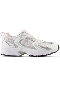 Buty dziecięce New Balance PZ530GK – białe. Kolor: biały. Materiał: materiał, guma, syntetyk. Szerokość cholewki: normalna