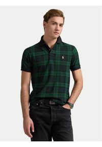 Polo Ralph Lauren Polo 710962013001 Zielony Custom Slim Fit. Typ kołnierza: polo. Kolor: zielony. Materiał: bawełna #1