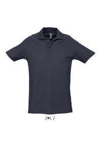 SOL'S - Polo Sol's Spring Ii. Typ kołnierza: polo. Kolor: niebieski. Materiał: bawełna. Styl: elegancki #1