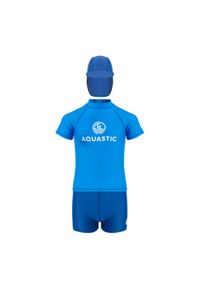 Komplet do pływania dziecięcy AQUASTIC UV 50+ UPF Marimo JRB. Kolor: niebieski #1