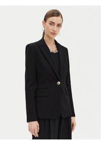 Pinko - PINKO Marynarka Signum 100254 Czarny Regular Fit. Kolor: czarny. Materiał: wiskoza
