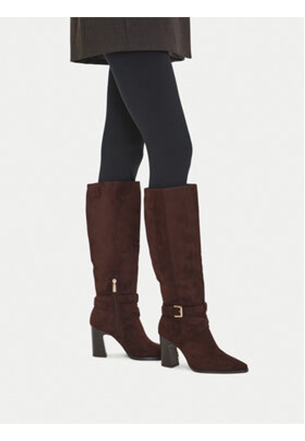 Jenny - JENNY Kozaki CEO-HY2516-1 Brązowy. Kolor: brązowy. Materiał: materiał