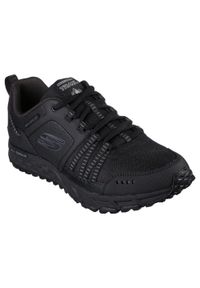 skechers - Buty do chodzenia męskie Skechers Escape Plan. Zapięcie: sznurówki. Kolor: czarny. Materiał: syntetyk, skóra, materiał. Szerokość cholewki: normalna. Sport: turystyka piesza