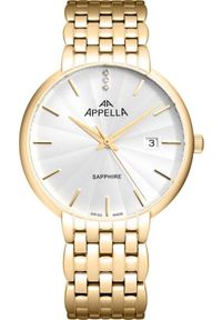 Zegarek Acappella Zegarek męski Appella L12000.1113DQ CYRKONIE złoty. Kolor: złoty #1
