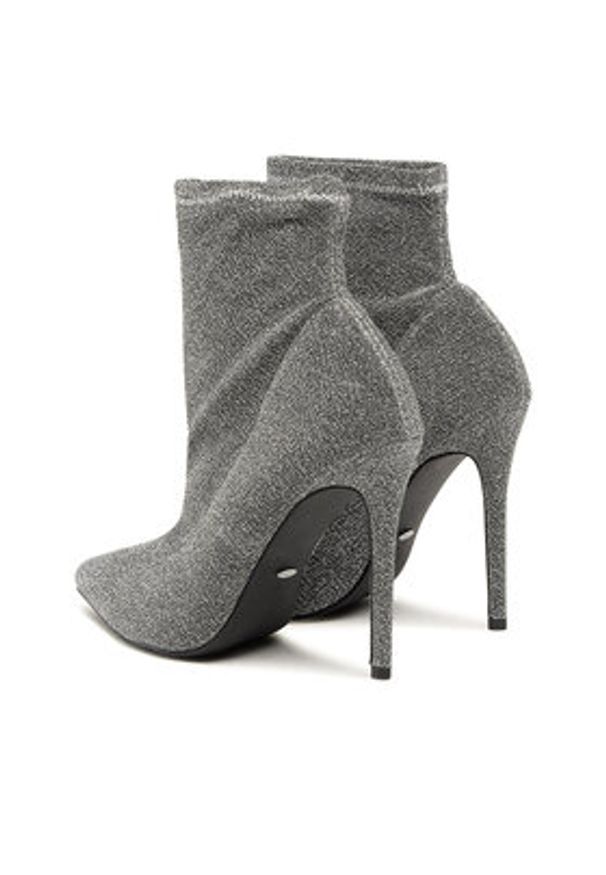 DeeZee Botki KL-HT6933-1 Srebrny. Kolor: srebrny. Materiał: materiał