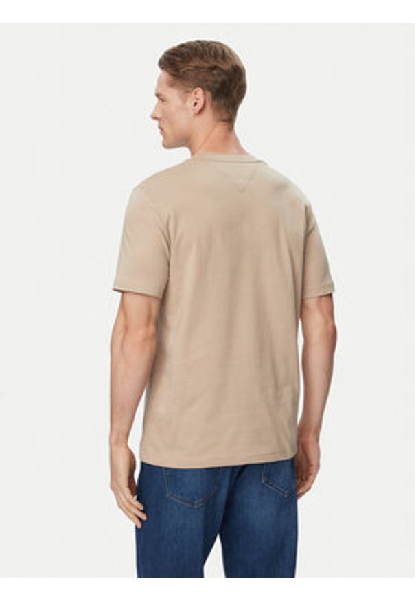 TOMMY HILFIGER - Tommy Hilfiger T-Shirt MW0MW43226 Beżowy Regular Fit. Kolor: beżowy. Materiał: bawełna