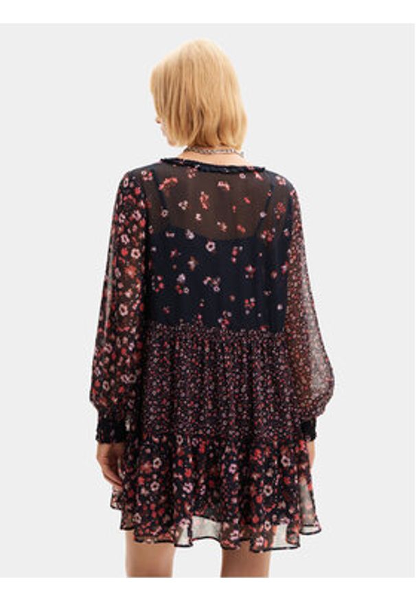 Desigual Sukienka letnia Doque 24SWVW20 Czarny Regular Fit. Kolor: czarny. Materiał: syntetyk. Sezon: lato