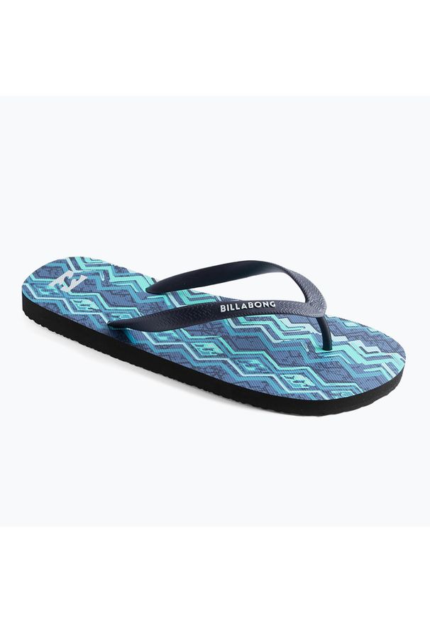 Japonki plażowe męskie Billabong Tides. Okazja: na plażę. Kolor: niebieski. Styl: sportowy