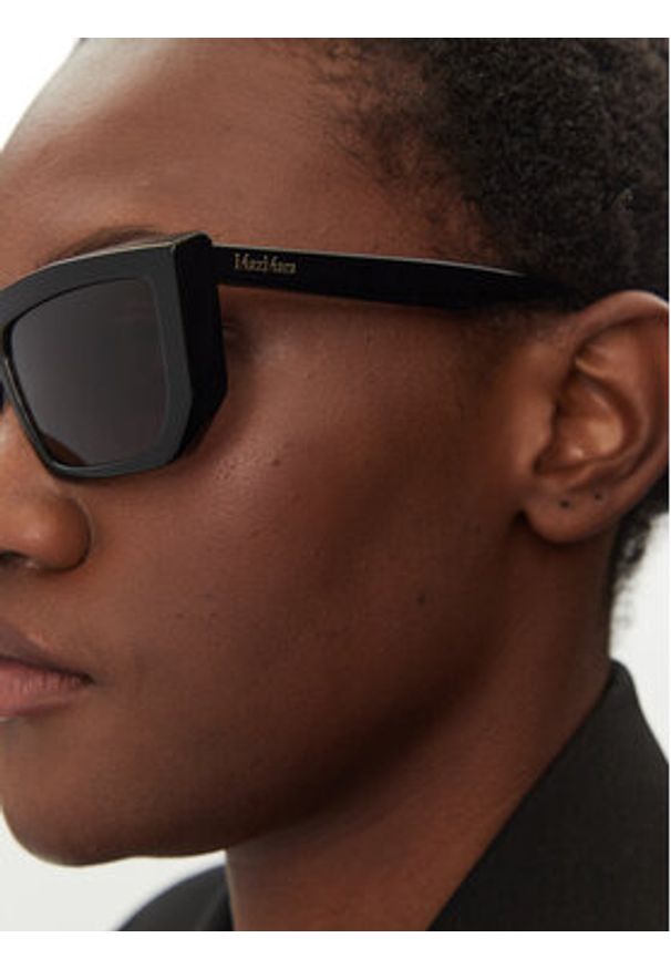 Max Mara Okulary przeciwsłoneczne MM0126 01A Czarny. Kolor: czarny