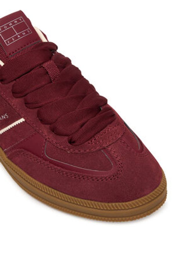 Tommy Jeans Sneakersy The Greenwich Edge Suede EN0EN02924 Bordowy. Kolor: czerwony. Materiał: skóra, zamsz