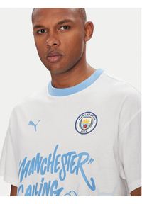 Puma T-Shirt CWC Hoops x Man City 631695 Biały Regular Fit. Kolor: biały. Materiał: bawełna #5
