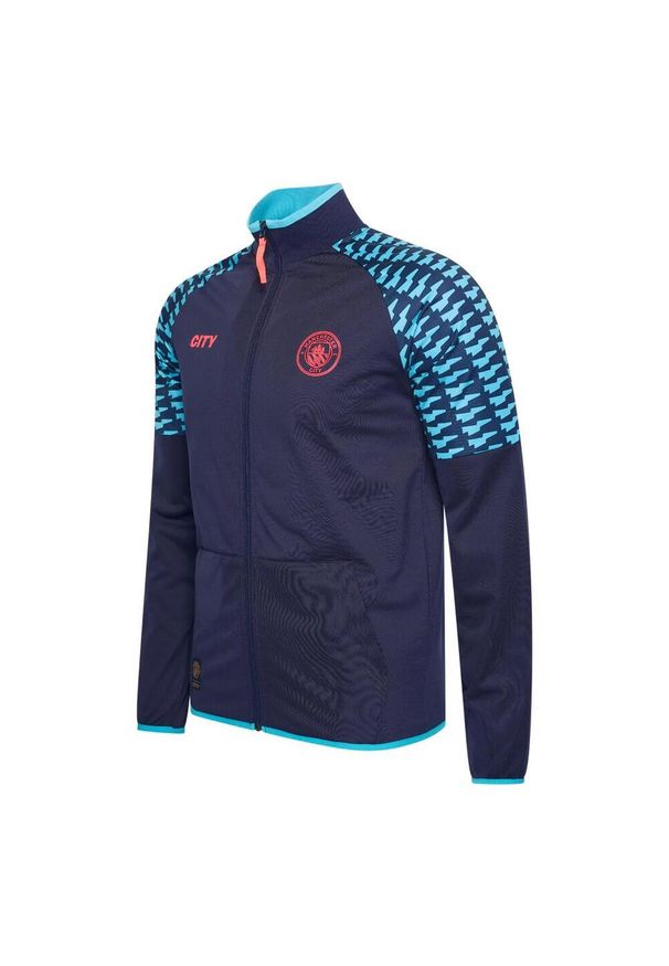 MANCHESTER CITY - Dres piłkarski dziecięcy Manchester City 24/25. Kolor: niebieski. Materiał: dresówka. Styl: sportowy, młodzieżowy