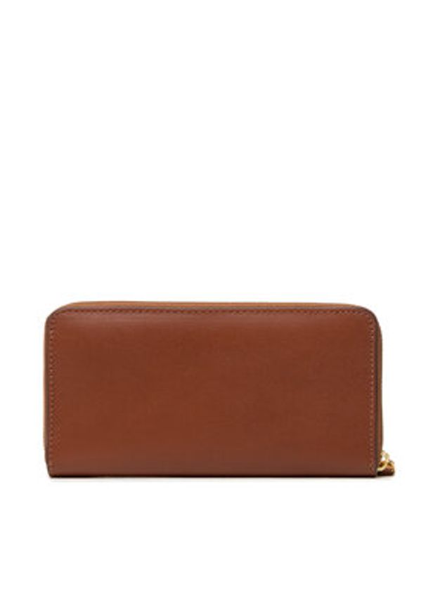 Lauren Ralph Lauren Duży Portfel Damski Zip Cont Wlt 432876730004 Brązowy. Kolor: brązowy. Materiał: skóra