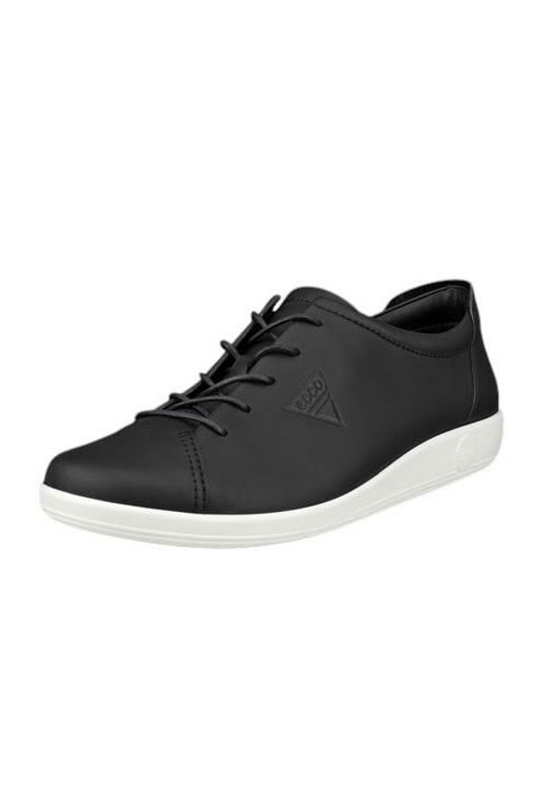 ecco - Buty do chodzenia damskie Ecco Soft 2.0 Anniversary. Kolor: czarny. Materiał: skóra. Szerokość cholewki: normalna. Sport: turystyka piesza