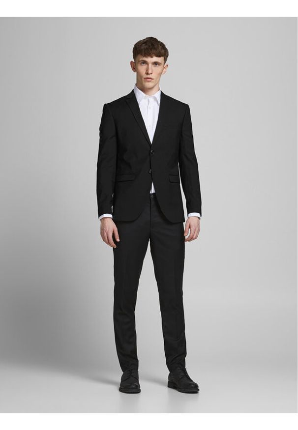 Jack & Jones Garnitur Franco 12181339 Czarny Super Slim Fit. Kolor: czarny. Materiał: syntetyk
