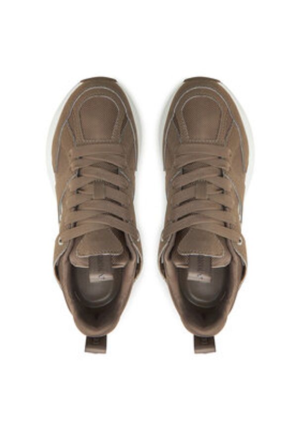 DKNY Sneakersy Zofi K4402944 Brązowy. Kolor: brązowy. Materiał: materiał