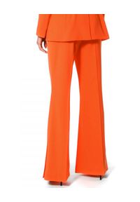 AGGI - Eleganckie spodnie z rozcięciami. Stan: podwyższony. Kolor: pomarańczowy. Materiał: tkanina. Styl: elegancki #2