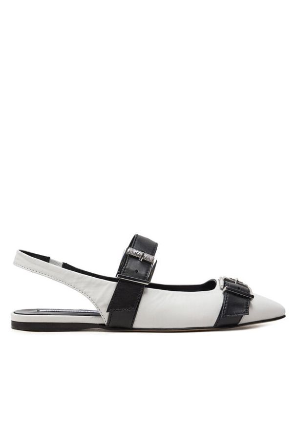 Karl Lagerfeld - KARL LAGERFELD Baleriny Konnie KL40186 Biały. Kolor: biały. Materiał: skóra