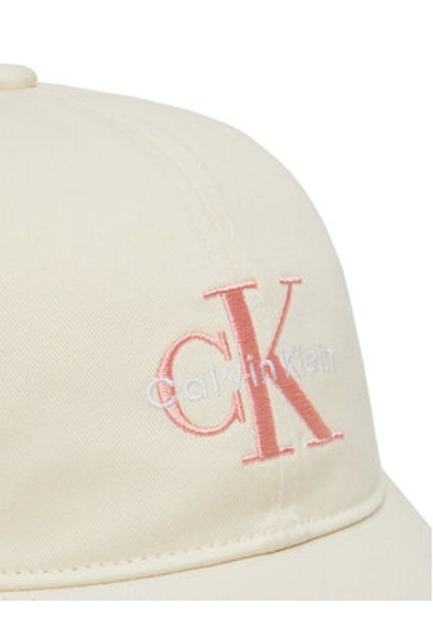 Calvin Klein Jeans Czapka z daszkiem Monologo LV04K5026G Żółty. Kolor: żółty. Materiał: materiał, bawełna