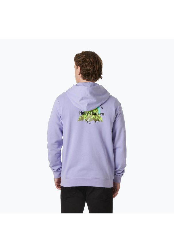 Bluza męska Helly Hansen Core Graphic Sweat Hoodie. Kolor: fioletowy, niebieski