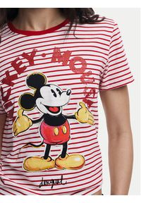 Desigual T-Shirt Mickey 25SWTKAI Czerwony Regular Fit. Kolor: czerwony. Materiał: bawełna #5