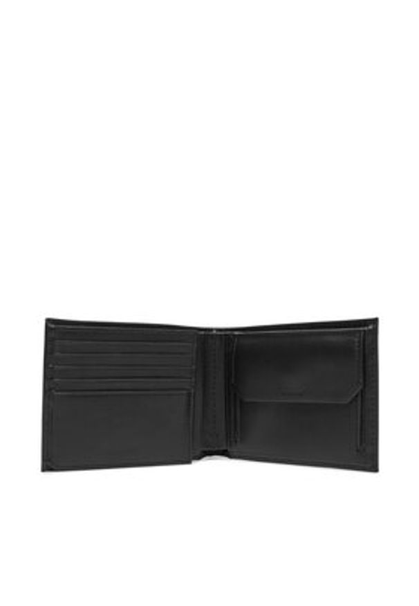 Calvin Klein Portfel męski Ck Smooth Billfold W/ Coin Walle LV04D1105G Czarny. Kolor: czarny. Materiał: skóra