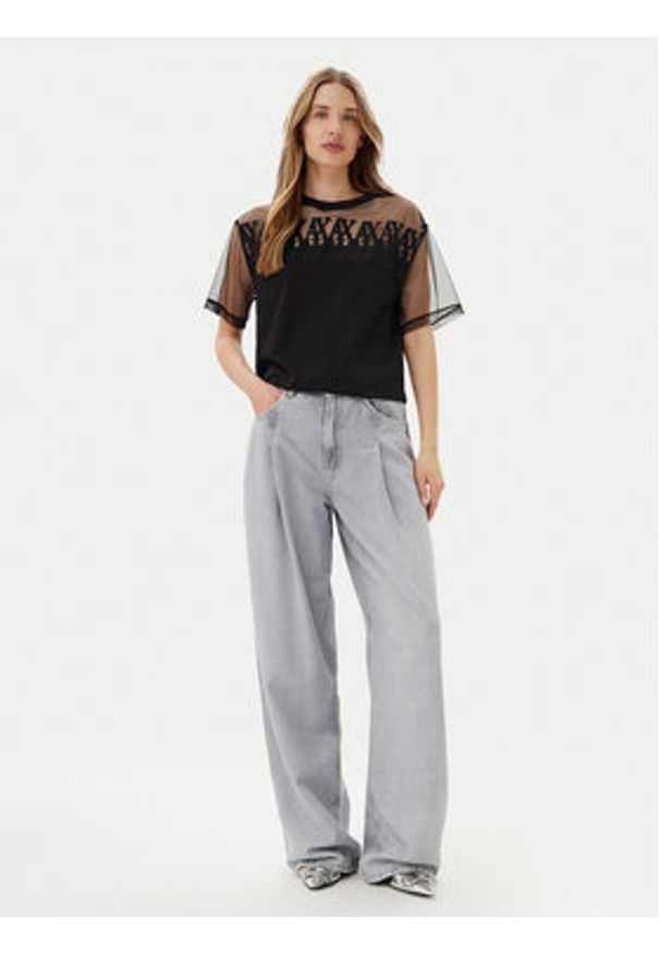 Armani Exchange T-Shirt XW000516 AF10359 UC001 Czarny Cropped Fit. Kolor: czarny. Materiał: bawełna