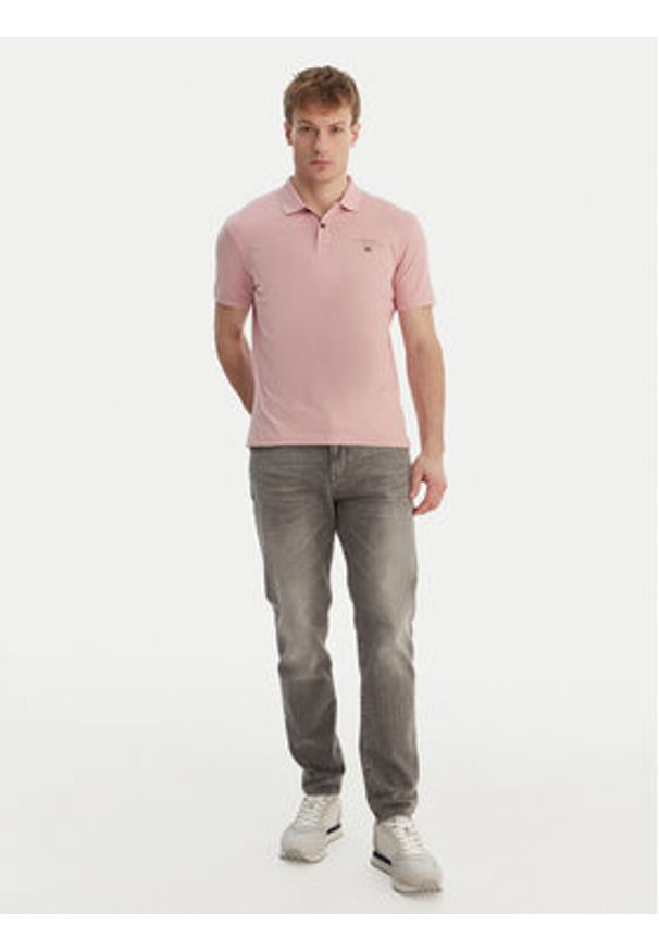 Napapijri Polo Elbas NP0A4GB4 Różowy Regular Fit. Typ kołnierza: polo. Kolor: różowy. Materiał: bawełna
