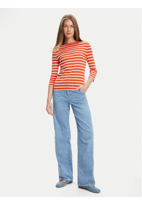 TOMMY HILFIGER - Tommy Hilfiger Bluzka New Cody WW0WW40589 Pomarańczowy Slim Fit. Kolor: pomarańczowy. Materiał: bawełna