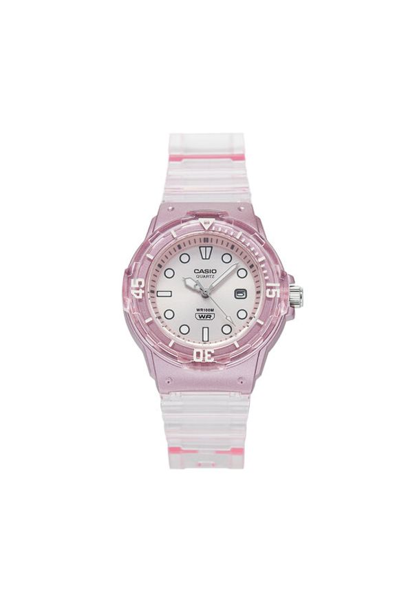 Casio Zegarek Lady Translucent LRW-200HS-4EVEF Różowy. Kolor: różowy