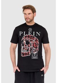 Philipp Plein - PHILIPP PLEIN Czarny męski t-shirt skull. Kolor: czarny