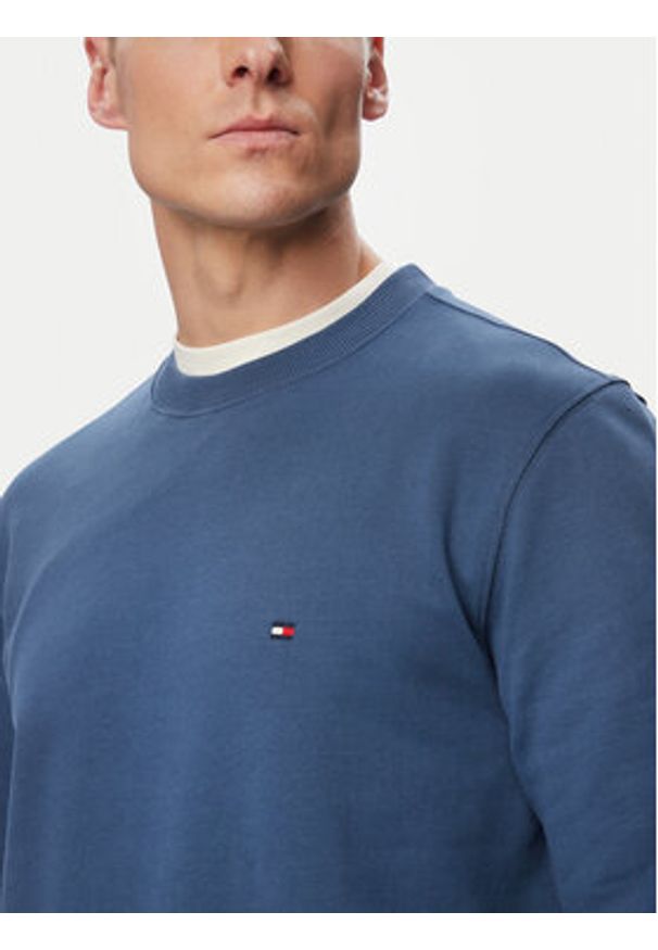 TOMMY HILFIGER - Tommy Hilfiger Bluza MW0MW37237 Niebieski Regular Fit. Kolor: niebieski. Materiał: bawełna