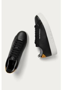 Emporio Armani - Buty. Nosek buta: okrągły. Zapięcie: sznurówki. Kolor: czarny. Materiał: syntetyk, materiał, skóra, guma. Szerokość cholewki: normalna #3